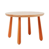 Natural Wood Round Toddler Painting Table Chair Set Image - 9