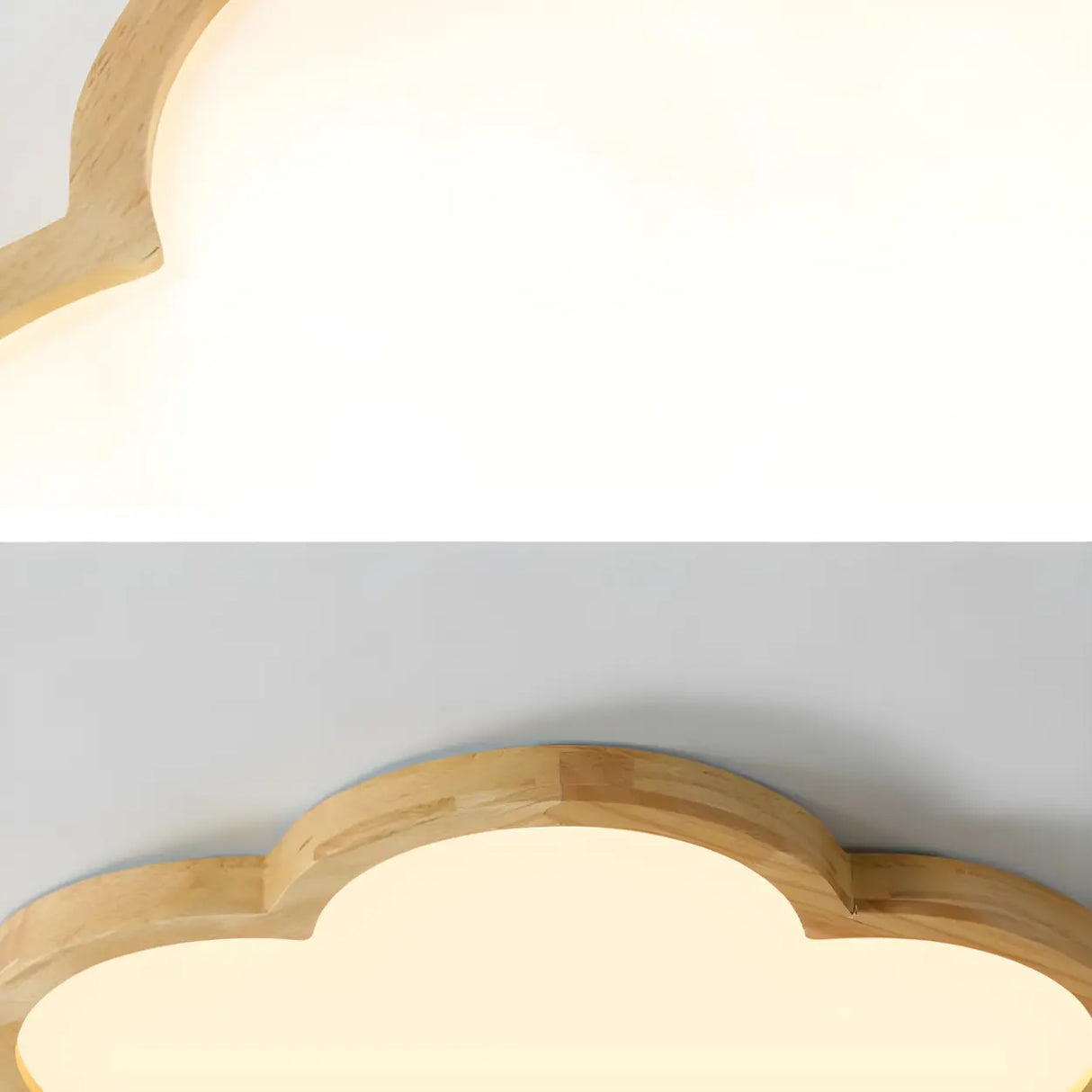 Natural Wooden Flower-Shaped Flush Mount Ceiling Light Image - 6