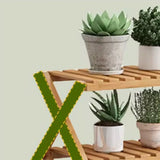 Natural Wooden Foldable Multi-Tier Crate Plant Stand Image - 17