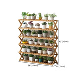 Natural Wooden Foldable Multi-Tier Crate Plant Stand #size