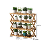 Natural Wooden Foldable Multi-Tier Crate Plant Stand Image - 24