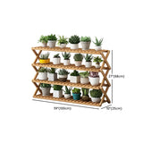 Natural Wooden Foldable Multi-Tier Crate Plant Stand Image - 25