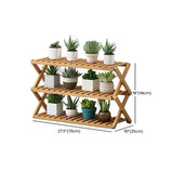 Natural Wooden Foldable Multi-Tier Crate Plant Stand Image - 27