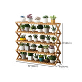 Natural Wooden Foldable Multi-Tier Crate Plant Stand Image - 29