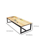 Natural Wooden Rectangular Multi-Person Writing Desk Image - 13