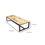 Natural Wooden Rectangular Multi-Person Writing Desk Image - 17