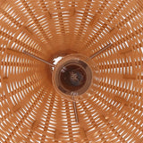 Natural Woven Rattan Bell Cone Pendant Light Image - 10