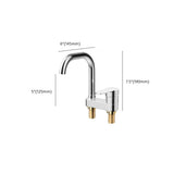 Nickel Brushed Copper High Arc Spout Bathroom Faucet Image - 11