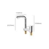 Nickel Brushed Copper High Arc Spout Bathroom Faucet #size