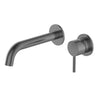 Nickel Finish Low Arc Wall Mounted Faucets with Aerator Image - 2