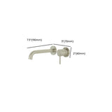 Nickel Finish Low Arc Wall Mounted Faucets with Aerator Image - 11