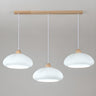 Nordic 3-Light Dome Wood LED Island Ceiling Light Image - 2