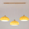 Nordic 3-Light Dome Wood LED Island Ceiling Light Image - 3