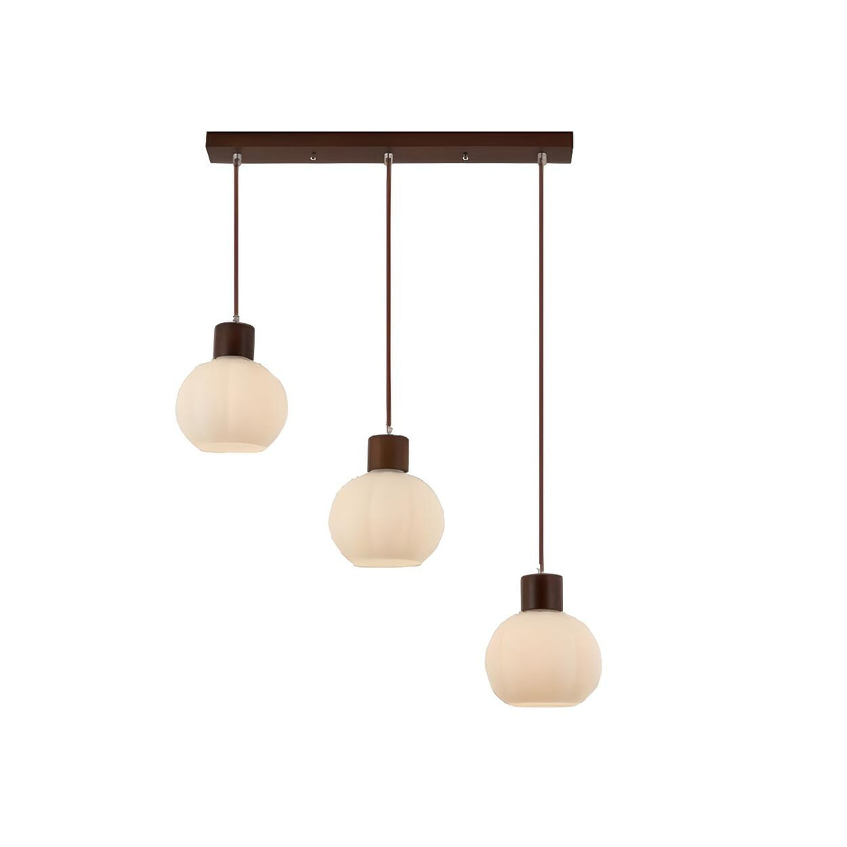 Nordic 3-Light Globe Wooden Island Pendant Light Image - 7