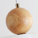 Nordic 3-Light Pumpkin Wooden Island Pendant Light Image - 10