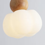 Nordic 3-Light Pumpkin Wooden Island Pendant Light Image - 11