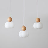 Nordic 3-Light Pumpkin Wooden Island Pendant Light Image - 9