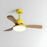 Nordic 3 Wooden Fan Blades LED Ceiling Fan with Light Image - 10