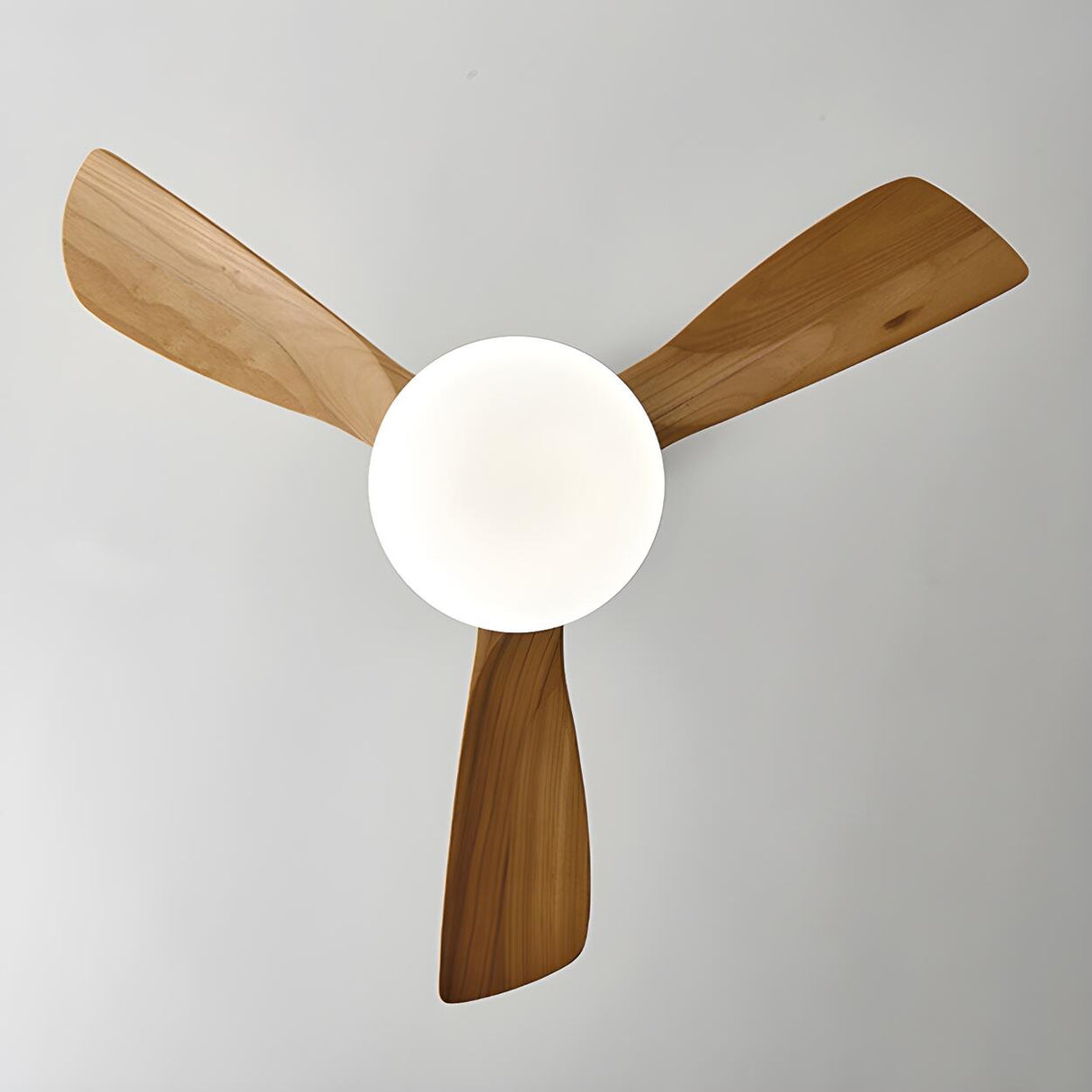 Nordic 3 Wooden Fan Blades LED Ceiling Fan with Light Image - 14