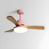 Nordic 3 Wooden Fan Blades LED Ceiling Fan with Light Image - 7