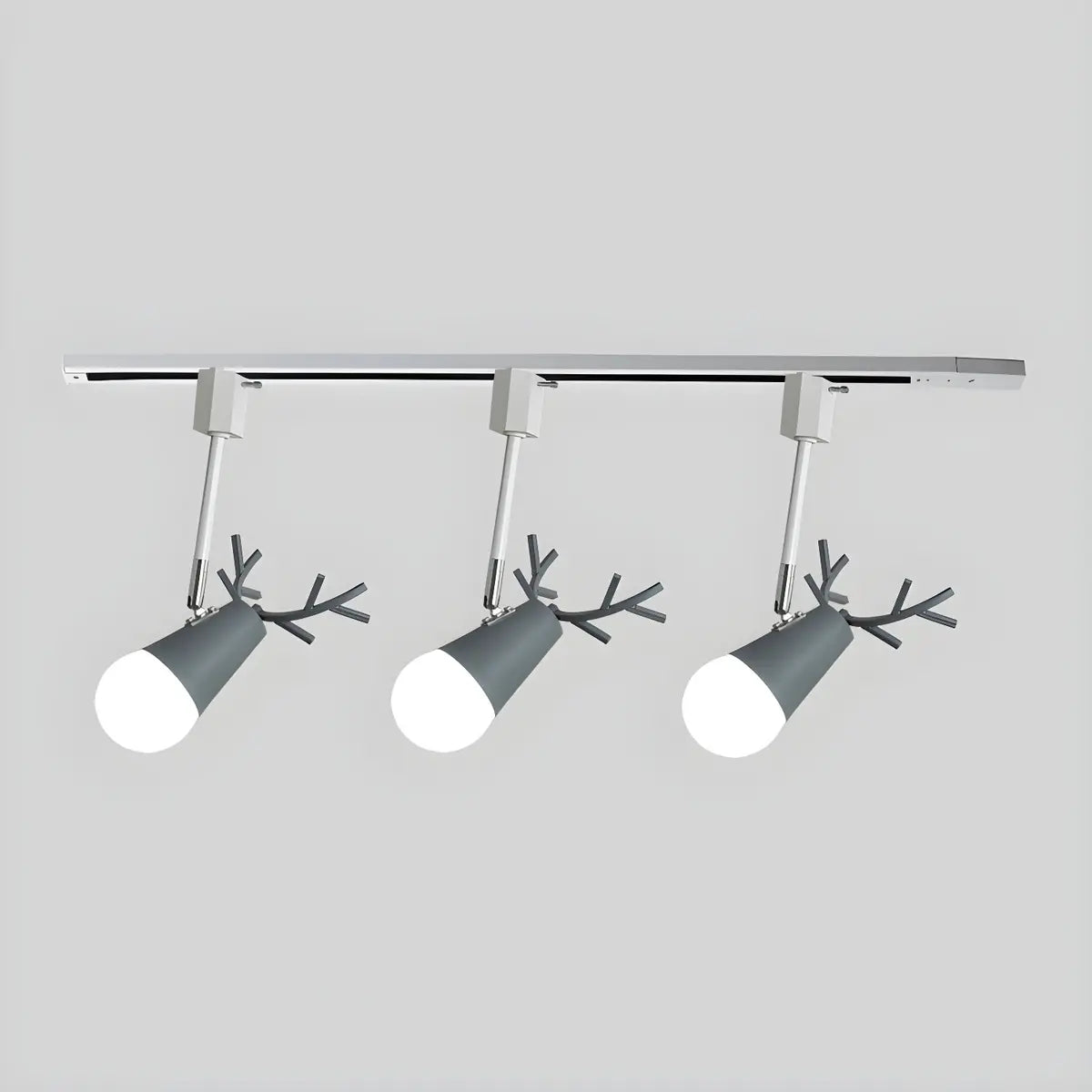 Nordic Antler Wood Ceiling Multi-Color Track Light Image - 11