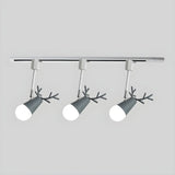 Nordic Antler Wood Ceiling Multi-Color Track Light Image - 11