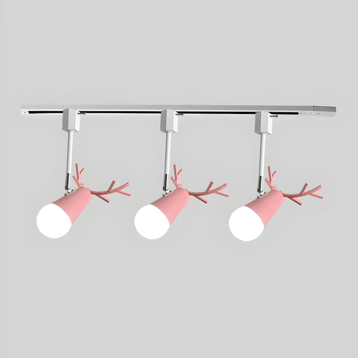 Nordic Antler Wood Ceiling Multi-Color Track Light Image - 12