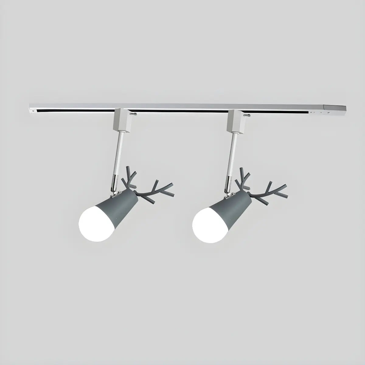 Nordic Antler Wood Ceiling Multi-Color Track Light Image - 14