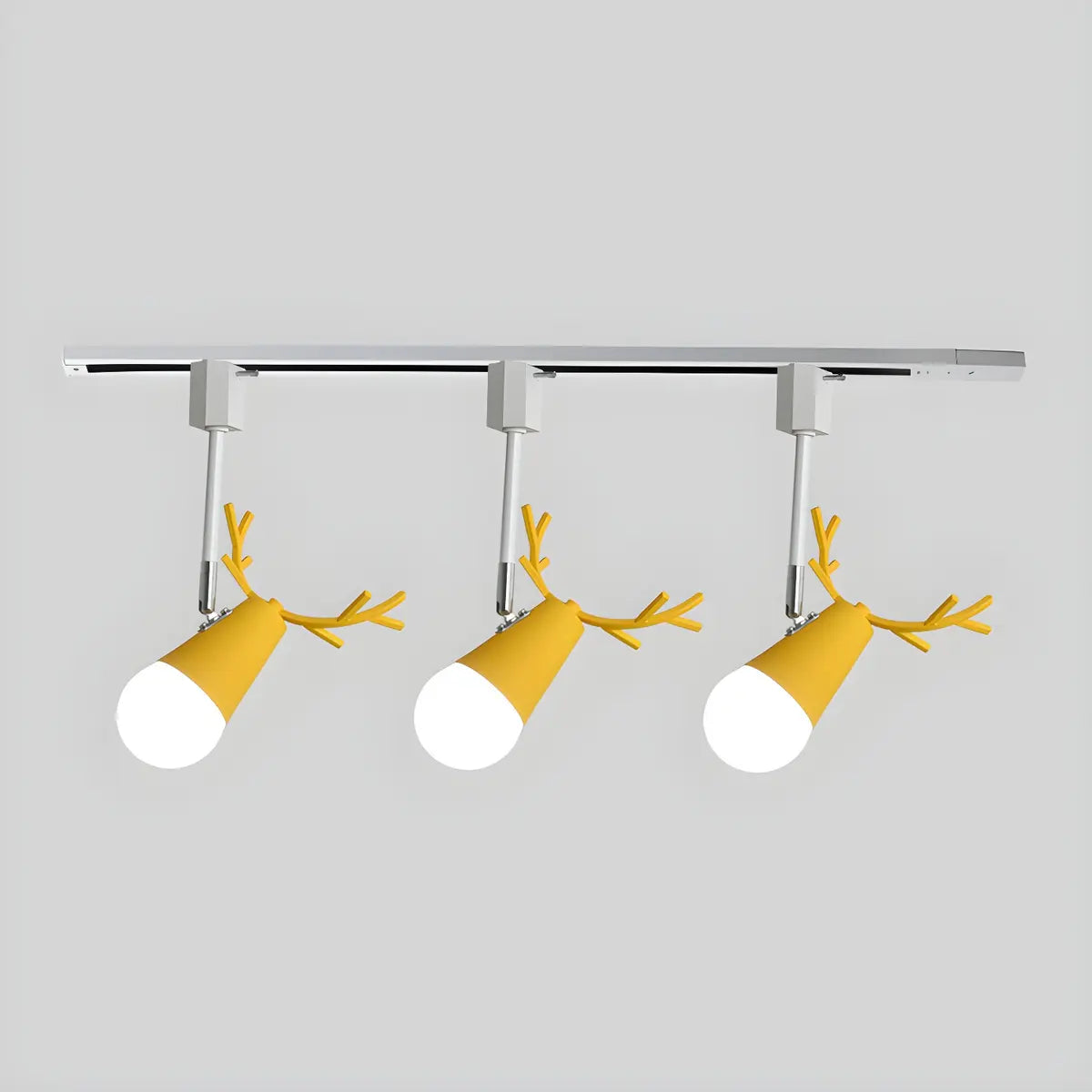 Nordic Antler Wood Ceiling Multi-Color Track Light Image - 15