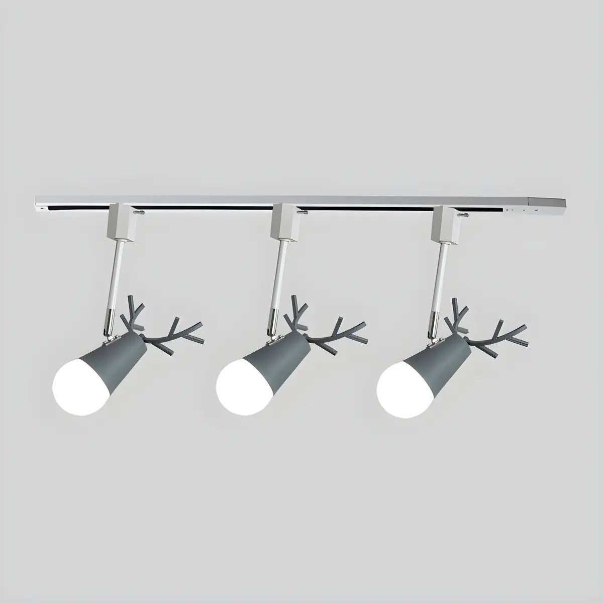 Nordic Antler Wood Ceiling Multi-Color Track Light Image - 16