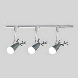 Nordic Antler Wood Ceiling Multi-Color Track Light Image - 16