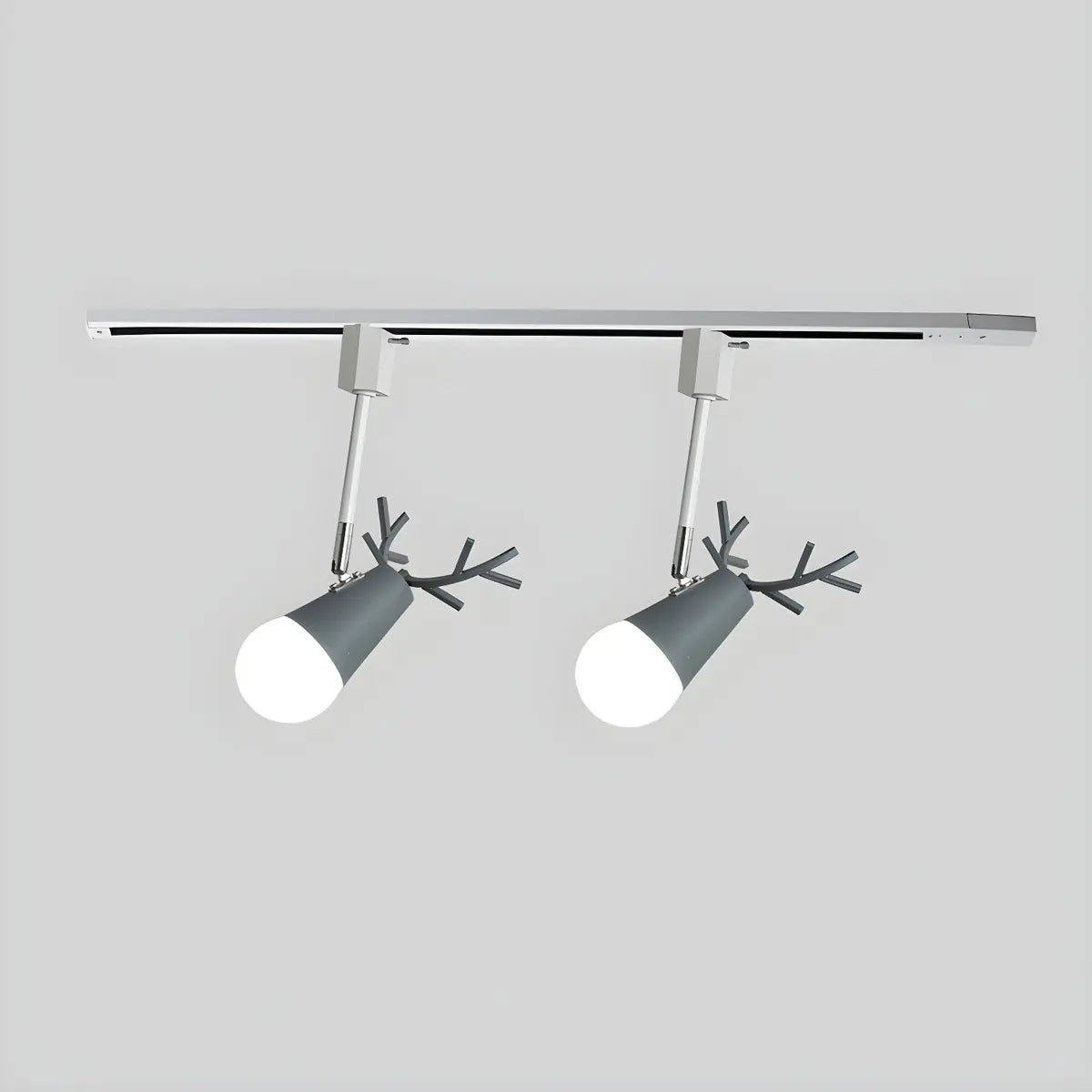 Nordic Antler Wood Ceiling Multi-Color Track Light Image - 2