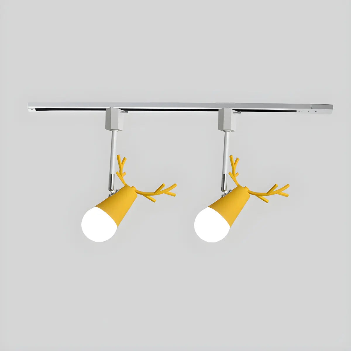 Nordic Antler Wood Ceiling Multi-Color Track Light Image - 21