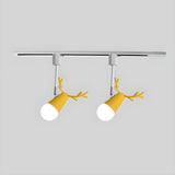 Nordic Antler Wood Ceiling Multi-Color Track Light Image - 21