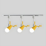 Nordic Antler Wood Ceiling Multi-Color Track Light Image - 22