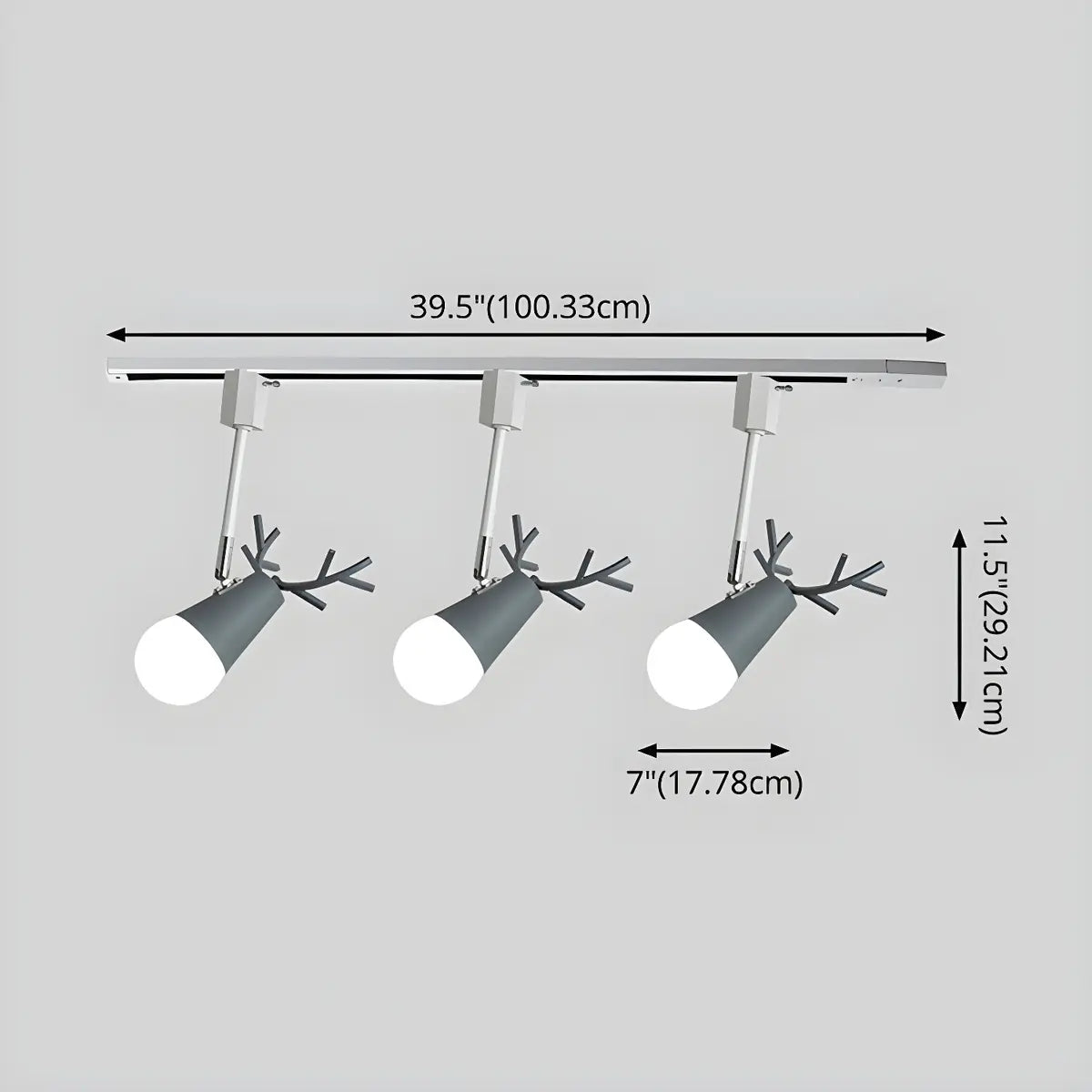 Nordic Antler Wood Ceiling Multi-Color Track Light 