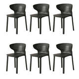 Nordic Armless Stackable Acrylic Wingback Dining Chair Image - 33