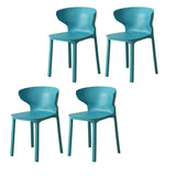 Nordic Armless Stackable Acrylic Wingback Dining Chair Image - 62