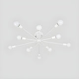 Nordic Bedroom Sputnik Semi-Flush Mount Light 5-Light Image - 9