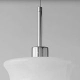 Nordic Bedroom White Resin Curved Cylinder Pendant Light Image - 11