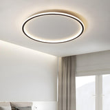 Nordic Black Disc Dimming LED Flush Mount Ceiling Light Image - 4