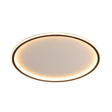 Nordic Black Disc Dimming LED Flush Mount Ceiling Light Image - 5