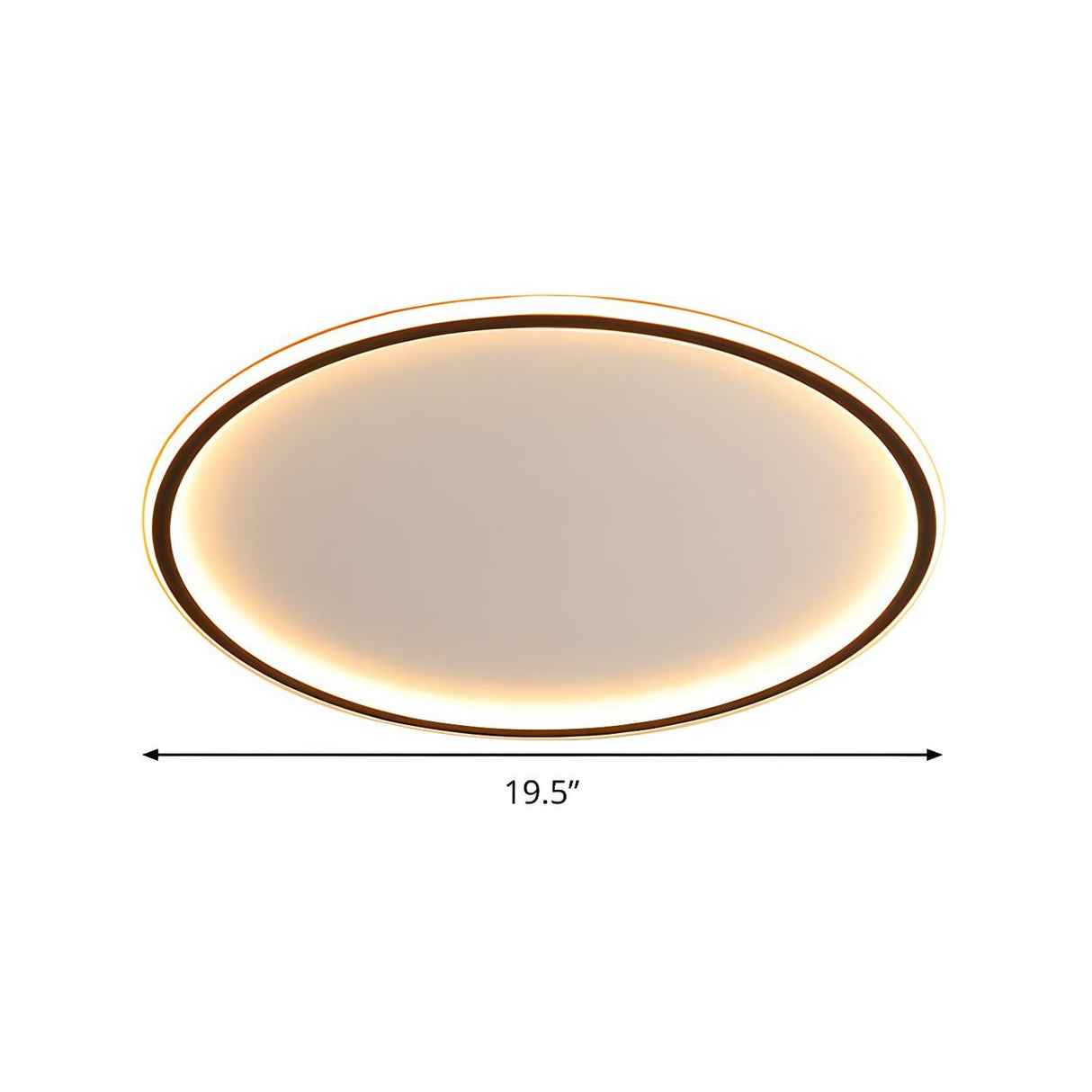 Nordic Black Disc Dimming LED Flush Mount Ceiling Light Image - 6