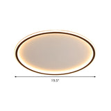 Nordic Black Disc Dimming LED Flush Mount Ceiling Light Image - 6