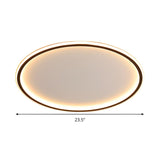 Nordic Black Disc Dimming LED Flush Mount Ceiling Light Image - 7