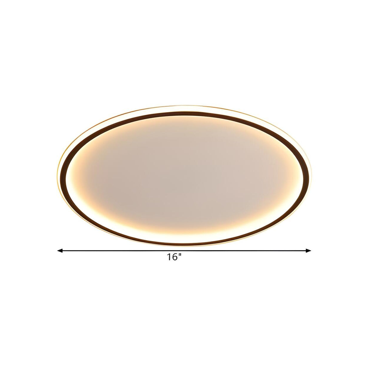 Nordic Black Disc Dimming LED Flush Mount Ceiling Light Image - 9