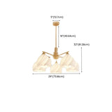 Nordic Ceiling Floral Gold Metal Living Room Chandelier #size