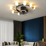 Nordic Chic Branch Ball Shade Ceiling Fan with Light Image - 20