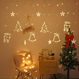 Nordic Christmas Tree and Deer Starry String Lights Image - 1