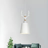 Nordic Colorful Metal Bucket Antler Kids Room Pendant Light Image - 4